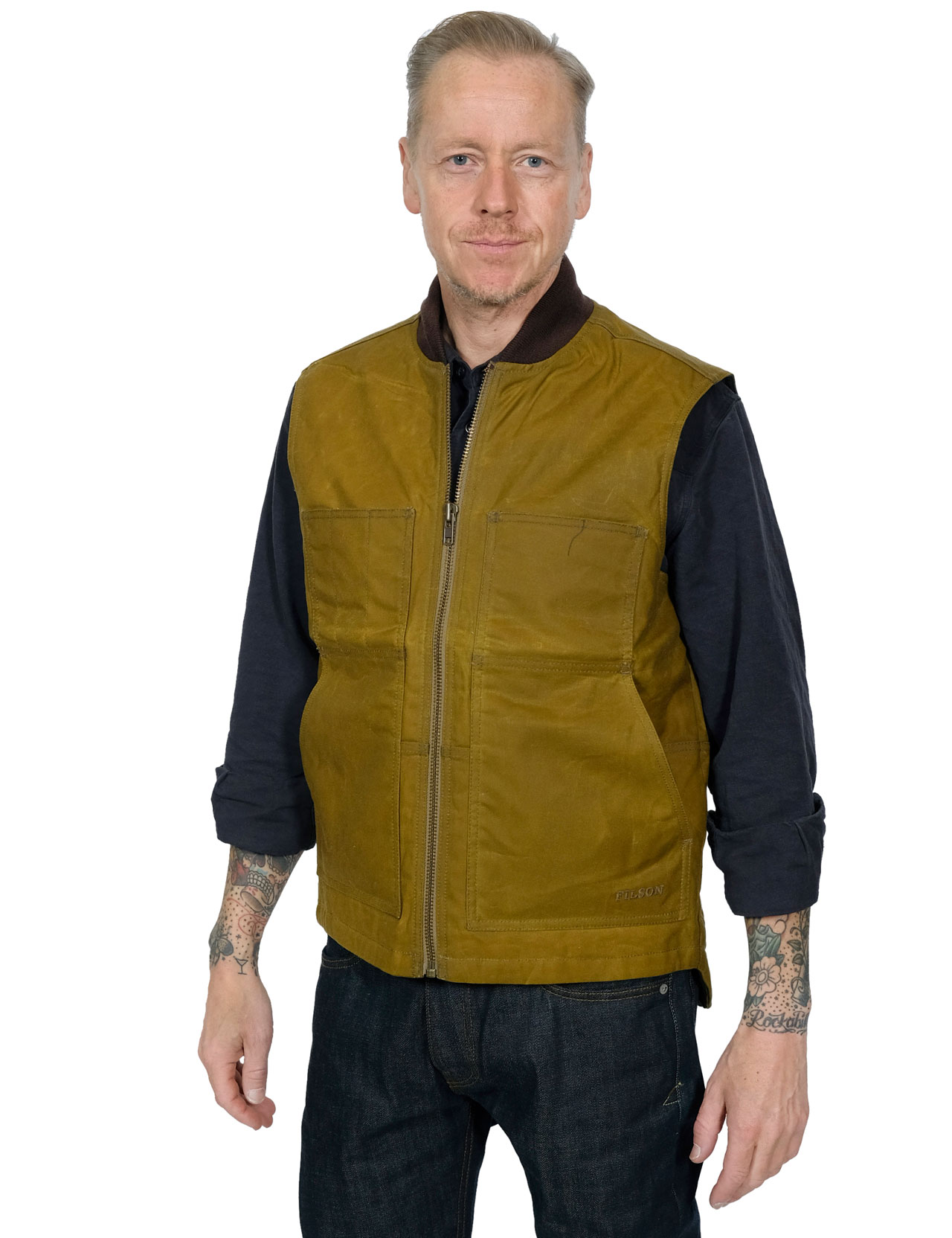 Filson - Tin Cloth Insulated Work Vest - Dark Tan