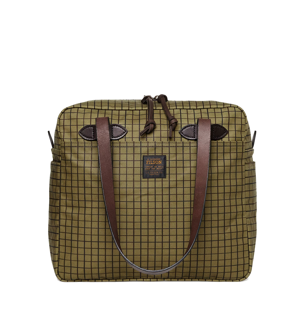 Filson - Tin Cloth Tote Bag with Zipper - Flyway Green