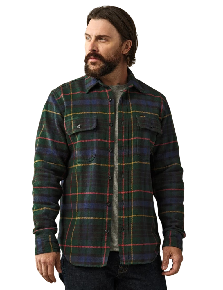 Filson - Vintage Flannel Work Shirt - Green / Navy Plaid