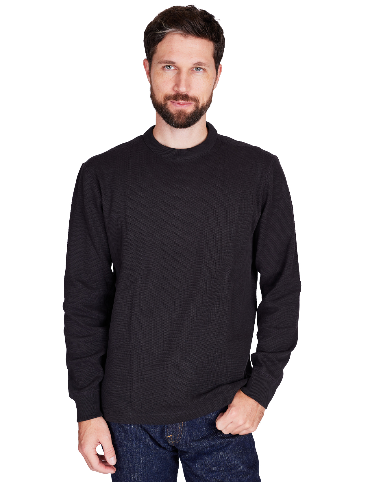 Filson - Waffle Knit Thermal Crew Neck Shirt - Navy