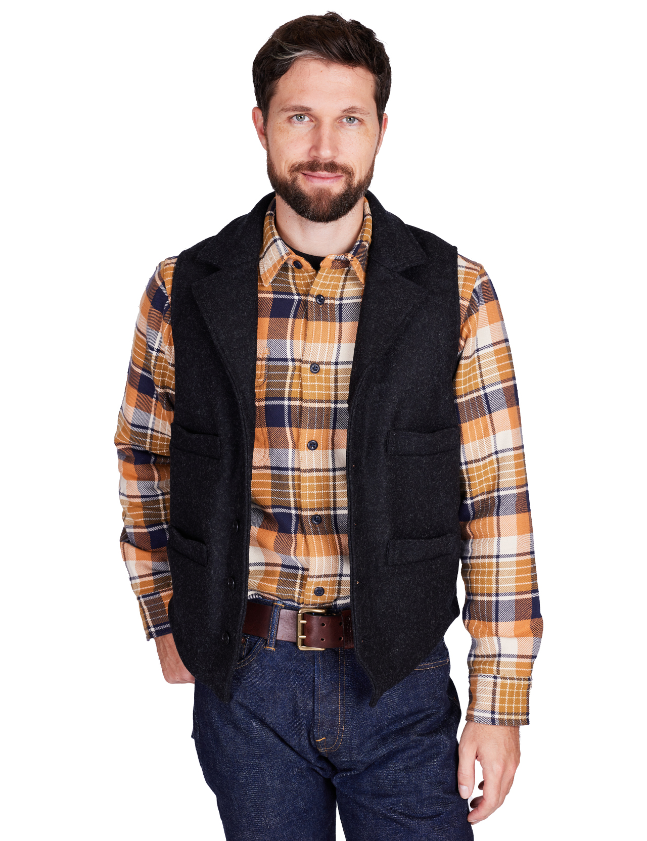 Filson Western Wool Vest Charcoal1