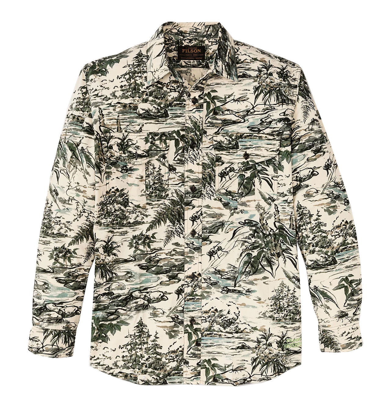 Filson X Housefly - Cloth Shirt Feather Cloth - Khaki/Scenic