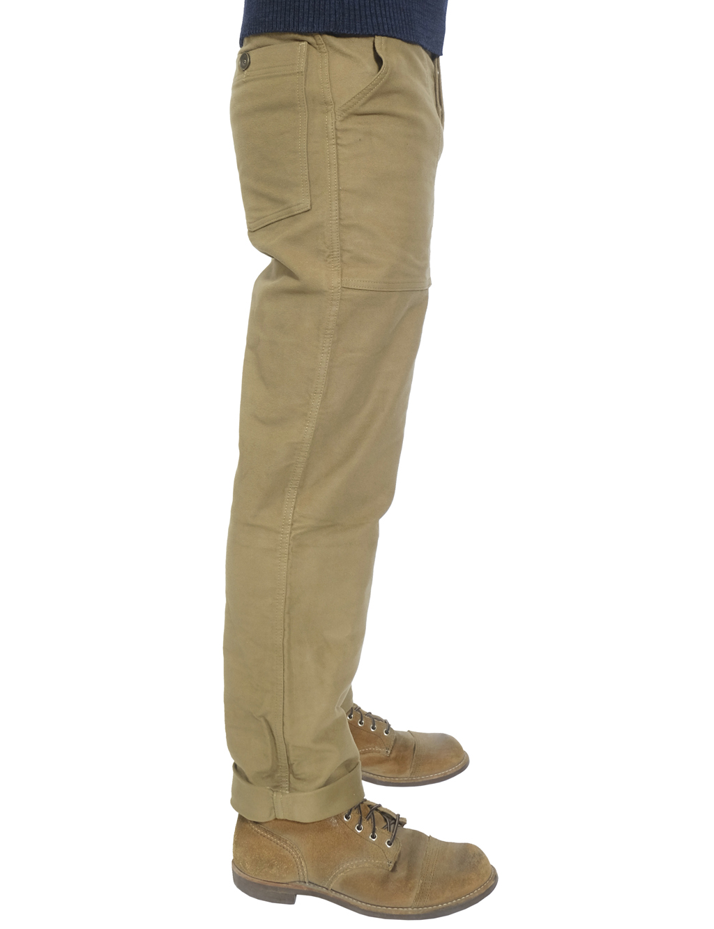 CP Company Khaki Moleskin Cargo Trousers  Mats Island