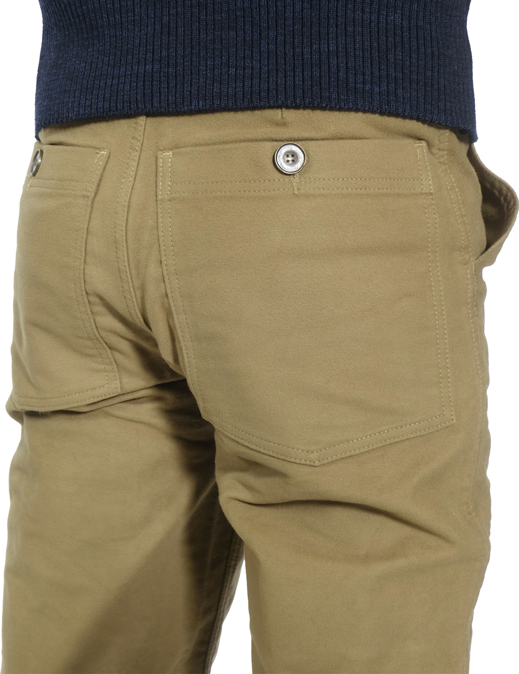 Fleurs De Bagne - ´Le Falzar Moleskin´ Cargo Pant - Khaki