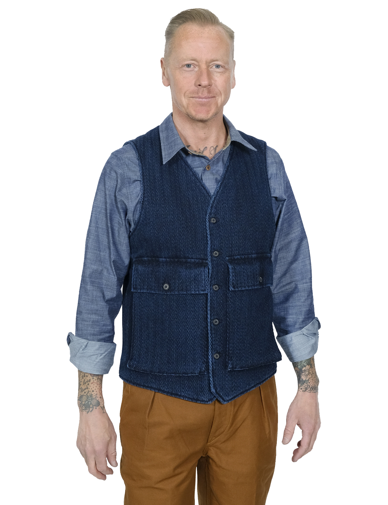 Fleurs-De-Bagne---Le-Gilet-De-Combat-´The-Combat-Vest´---Sashiko-Indigo-1