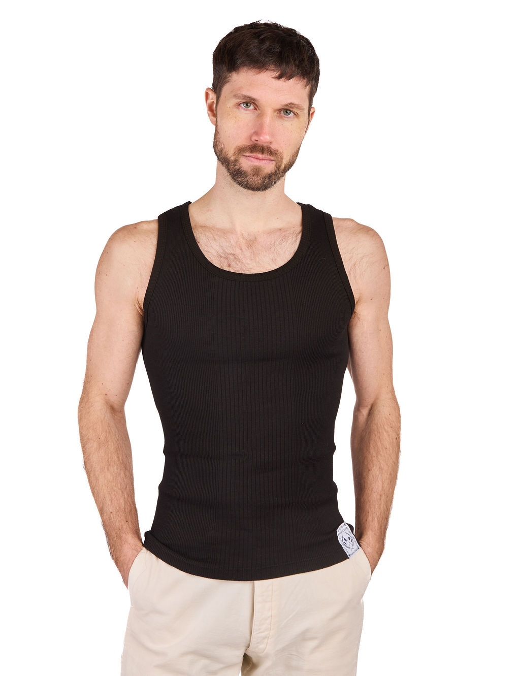 Fleurs De Bagne - Le Marcel Gileton Du Pegriot Knitted Tank Top - Noir