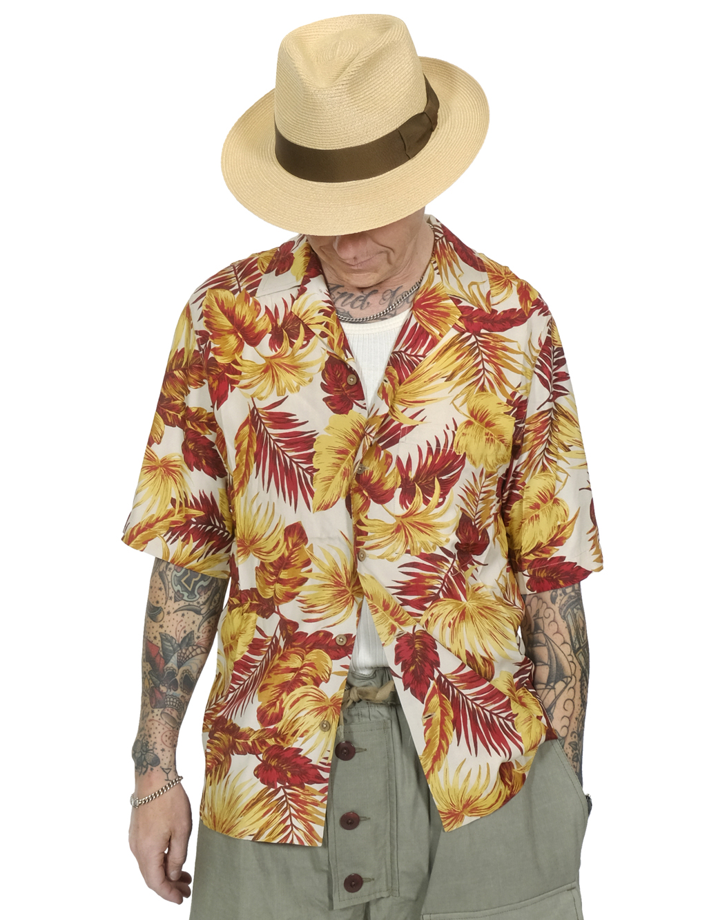 Fleurs De Bagne - The Banana Flower Hawaii Shirt - White