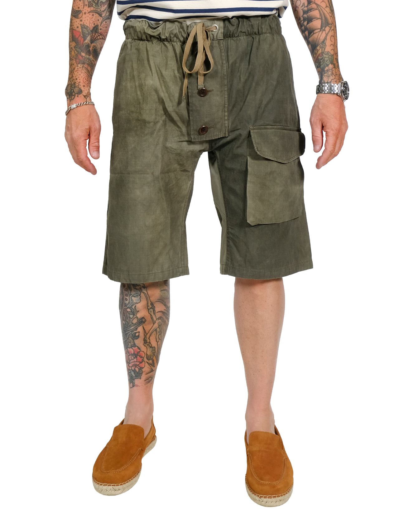 Fleurs De Bagne - The Submariner Shorts - Khaki