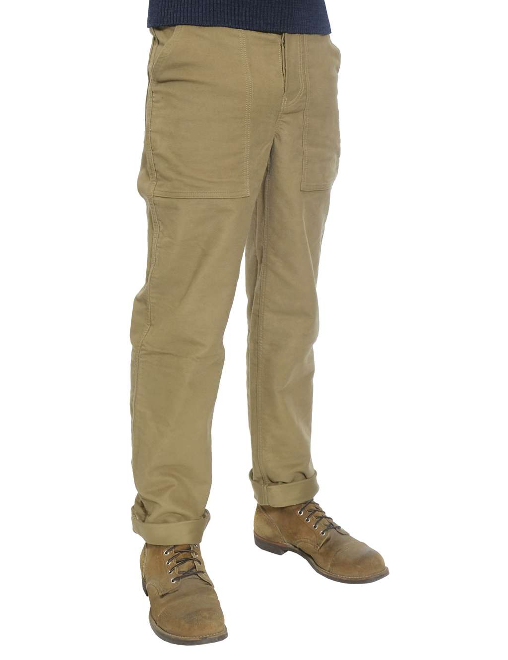 Fleurs-De-Bagne---´Le-Falzar-Moleskin´-Cargo-Pant---Khaki-11