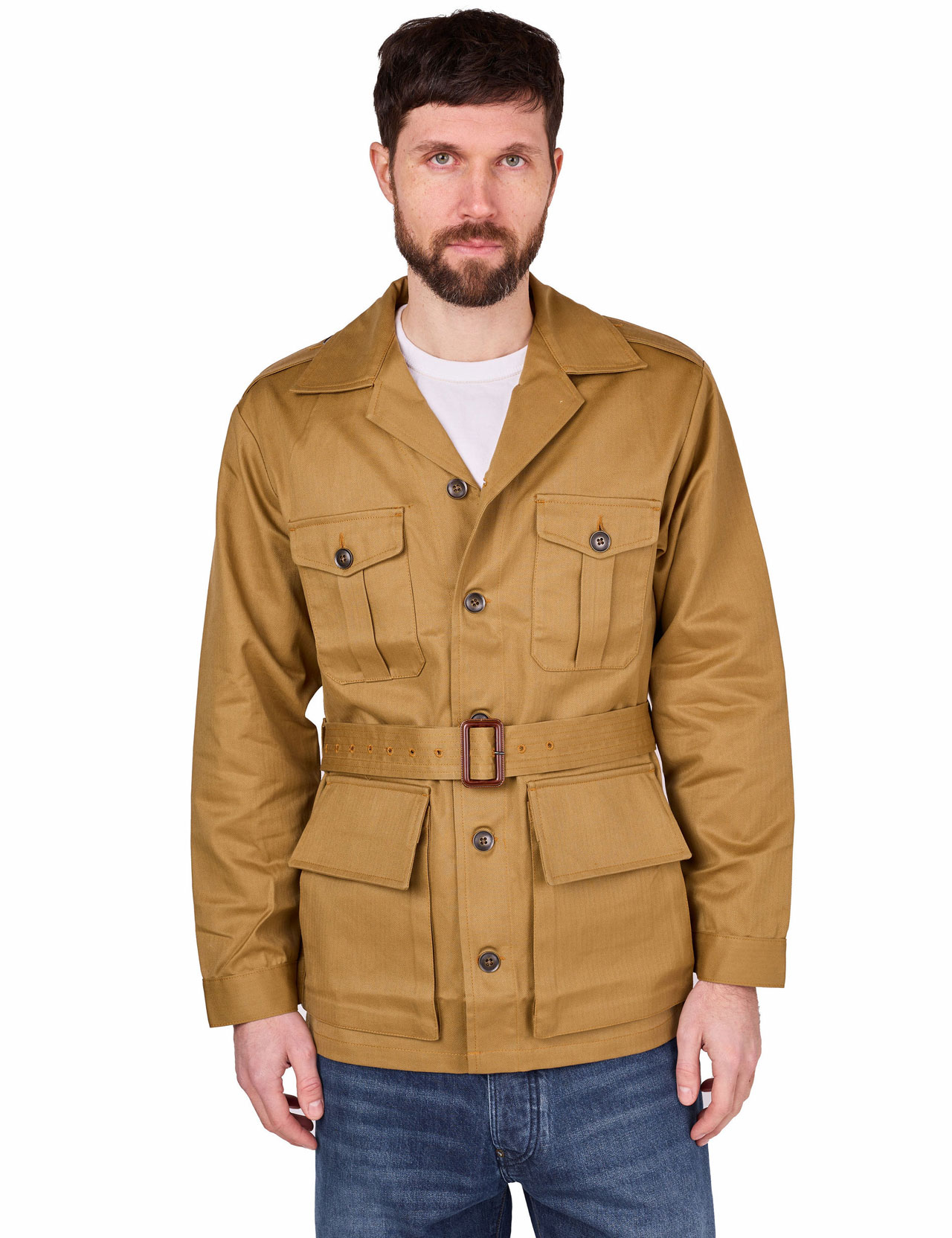 Fleurs de Bagne - La Saharienne HBT Safari Jacket - Camel