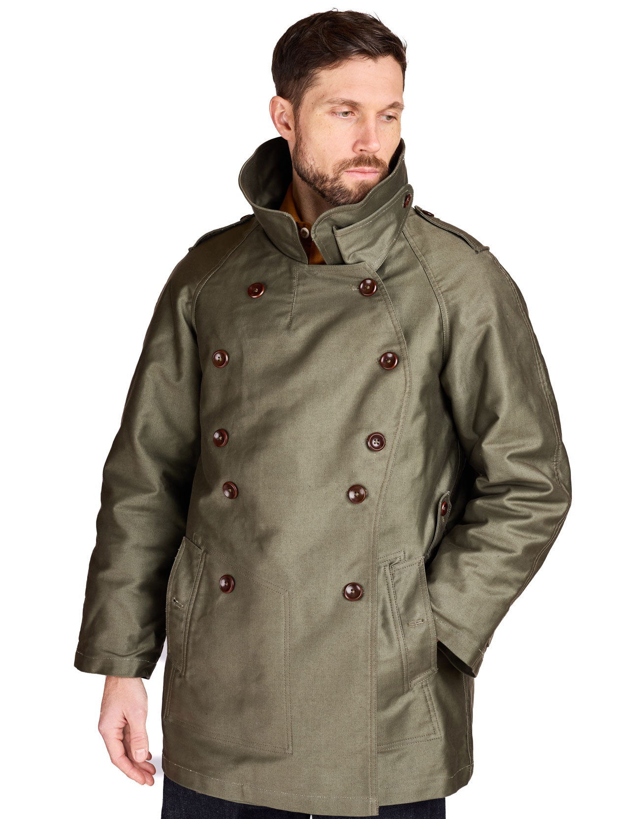 Fleurs de Bagne - La Veste Modele M38 Jacket - Kaki Moleskine