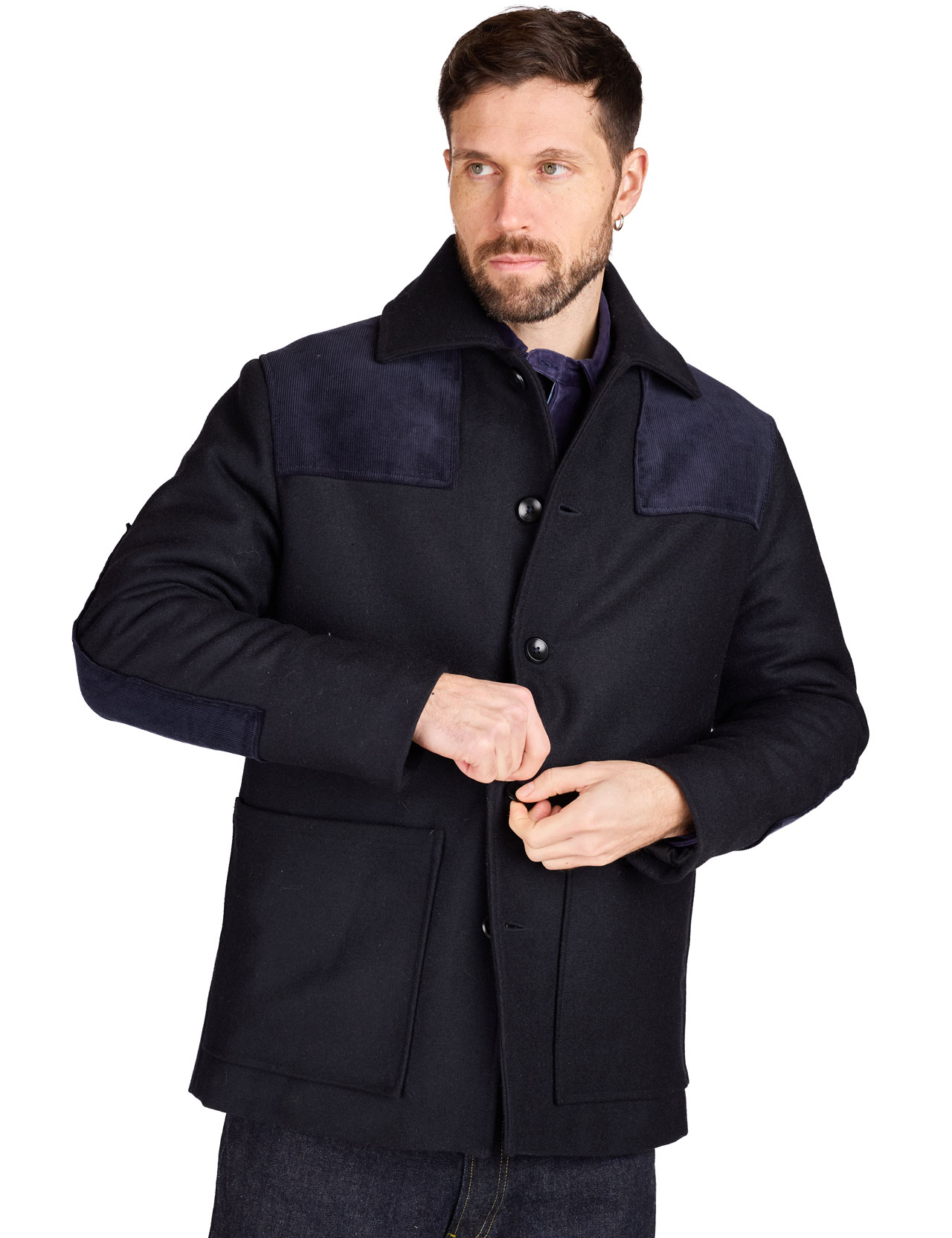 Fleurs de Bagne - Le Caban St Martin De Ré Wool Jacket - Navy