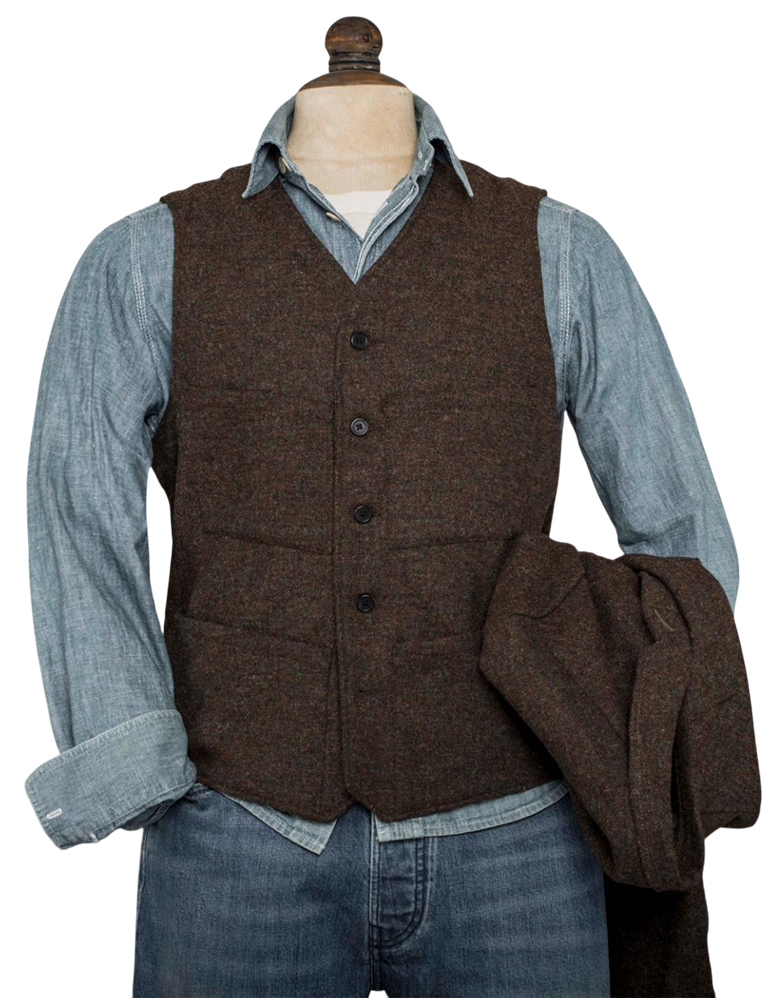 Fleurs de Bagne - Le Gilet  Milord Tweed Vest - Redstart