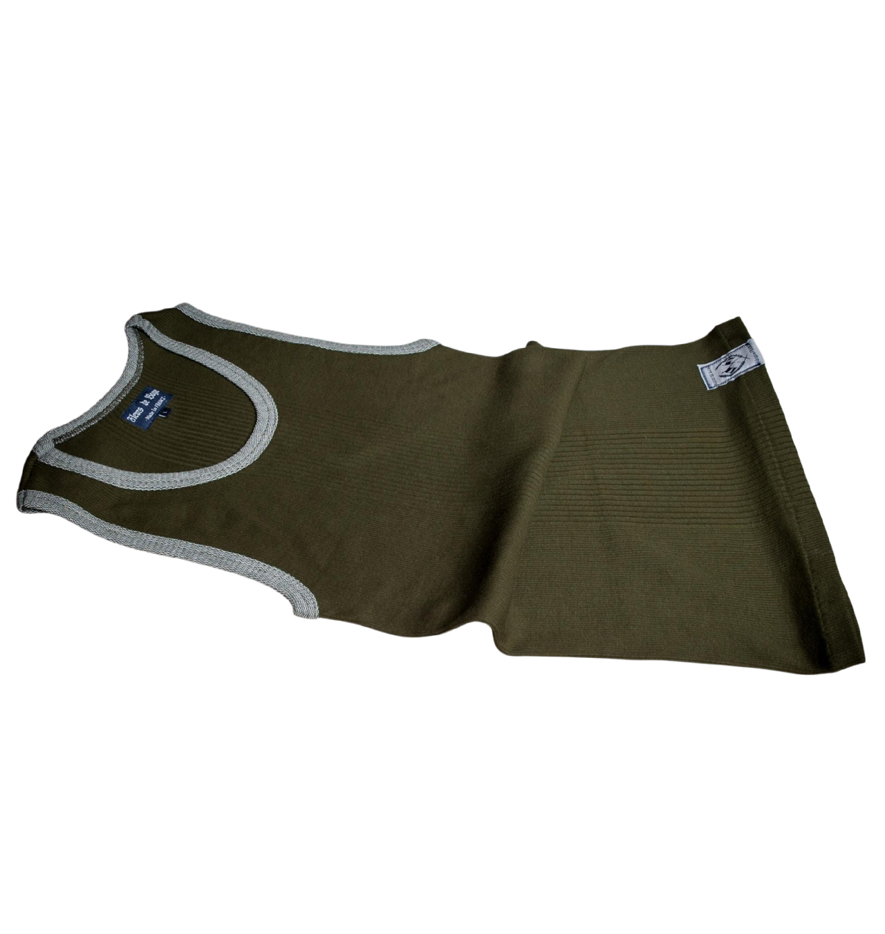 Fleurs de Bagne - Le Marcel Gileton Du Pegriot Knitted Tank Top - Forest Green