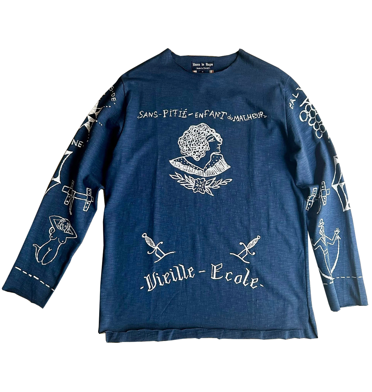 Fleurs-de-Bagne---Mariniere-Bousille-Old-School-Long-Sleeve-T-Shirt---12