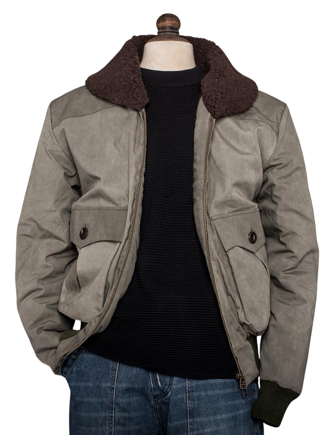 Fleurs de Bagne - The B-10 Aviator Jacket Ripstop - Khaki