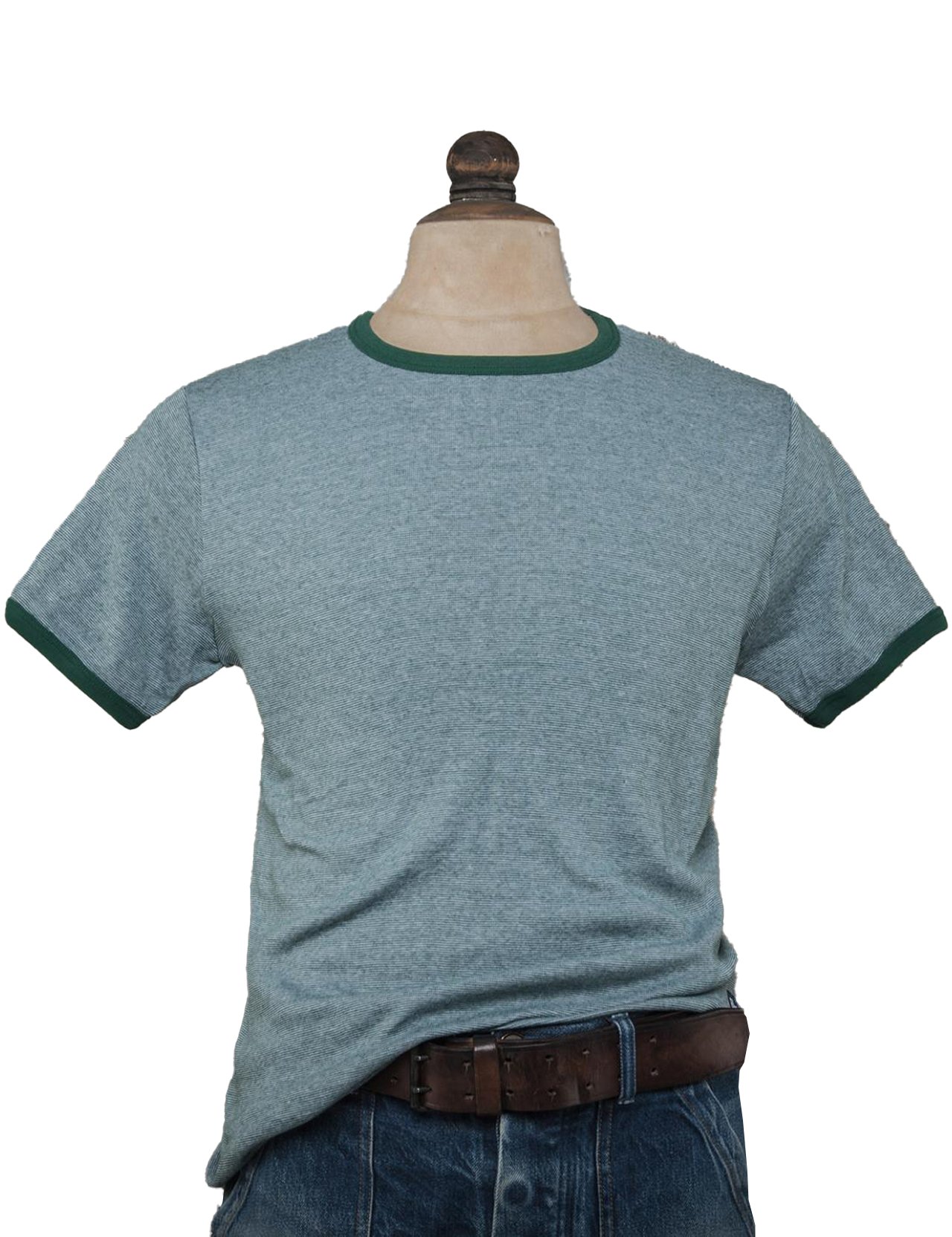 Fleurs-de-Bagne---Vintage-Heather-Knitted-T-Shirt---Heather-Green-Green