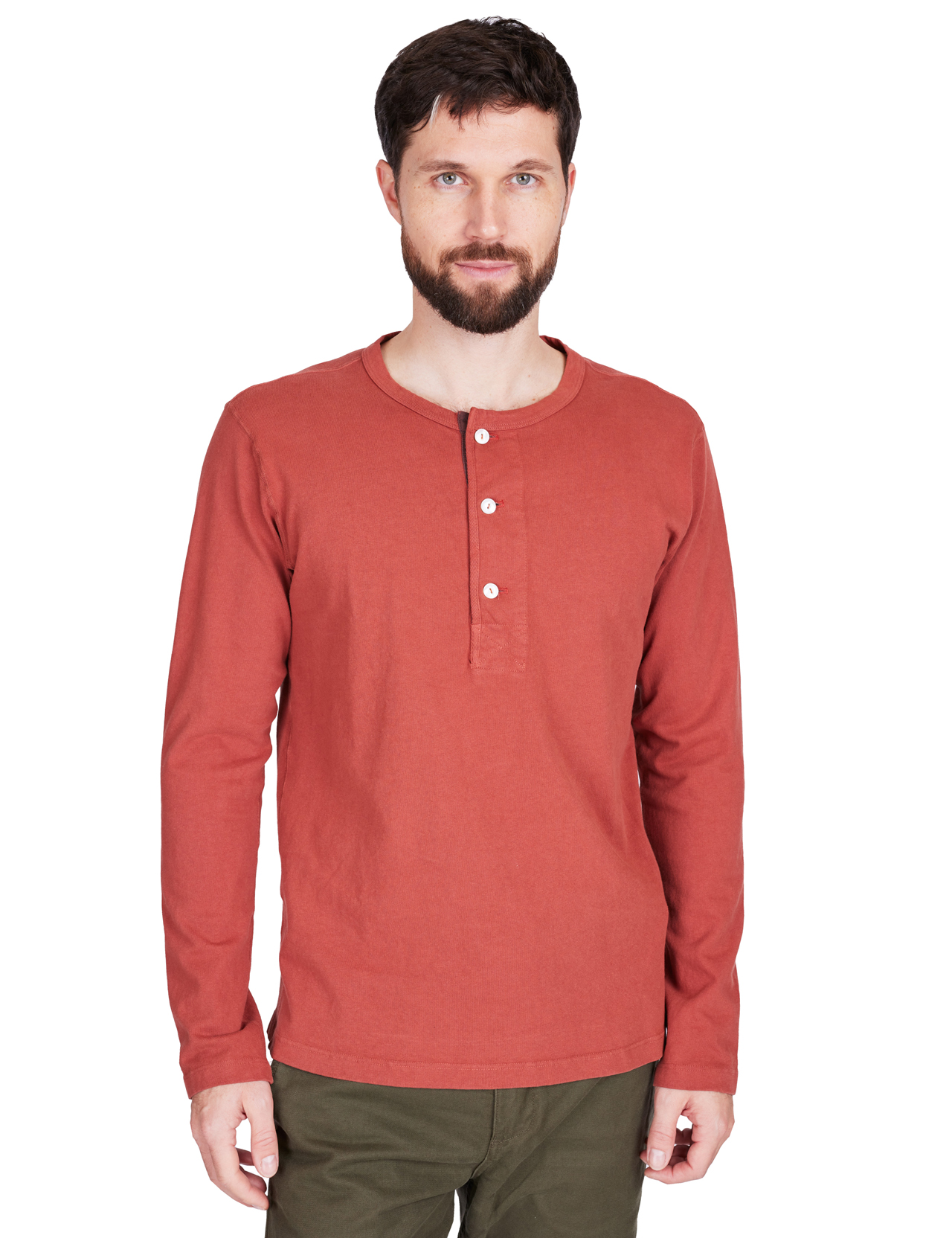 Freenote Cloth - 13oz Long Sleeve Henley - Picante