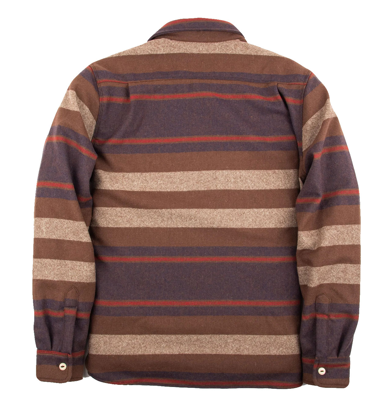 Freenote Cloth - Benson Classic Wool Overshirt - Brown Stripe