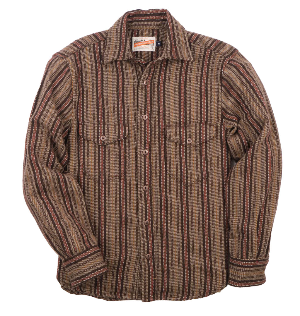 Freenote Cloth - Bodie Shirt - Brown Stripe
