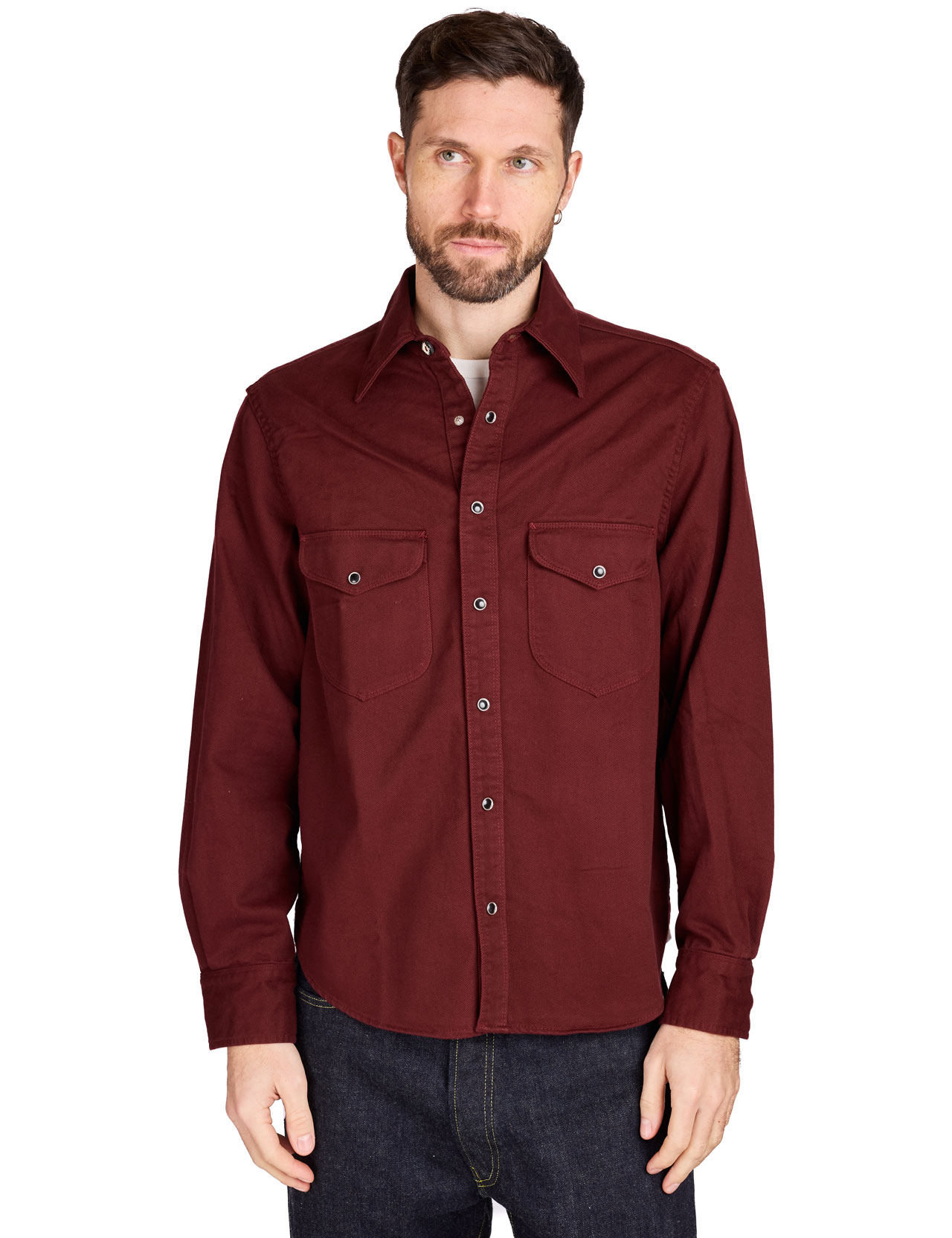 Freenote Cloth - Bodie Western Shirt - Burgundy Twill