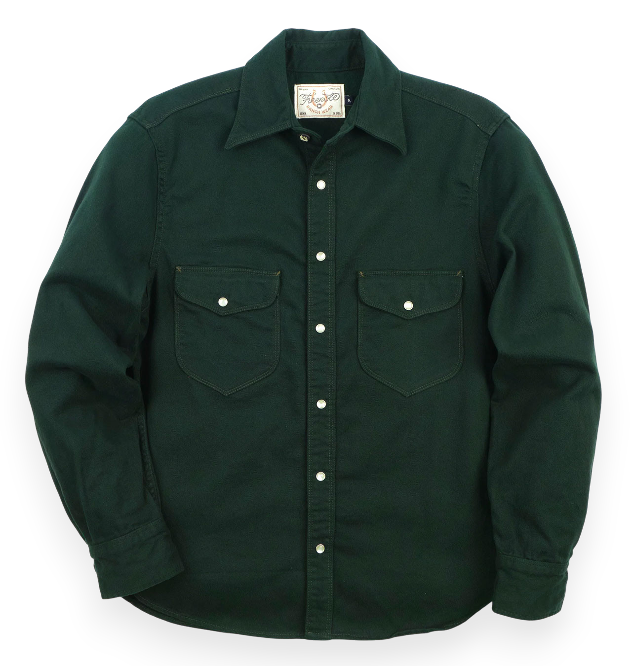 Freenote Cloth - Bodie Western Shirt - Forest Green Twill