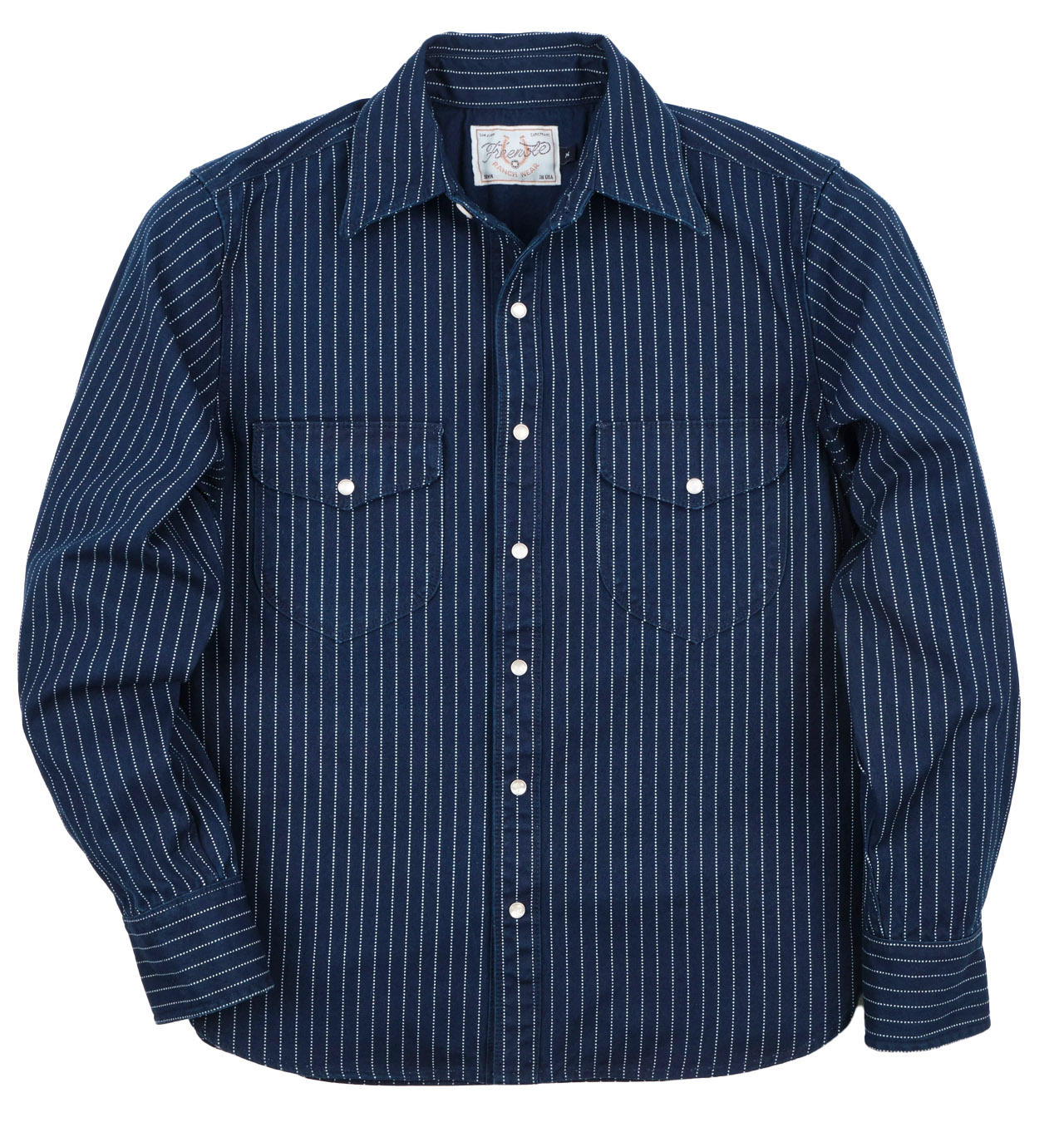 Freenote Cloth - Bodie Western Shirt - Indigo Wabash