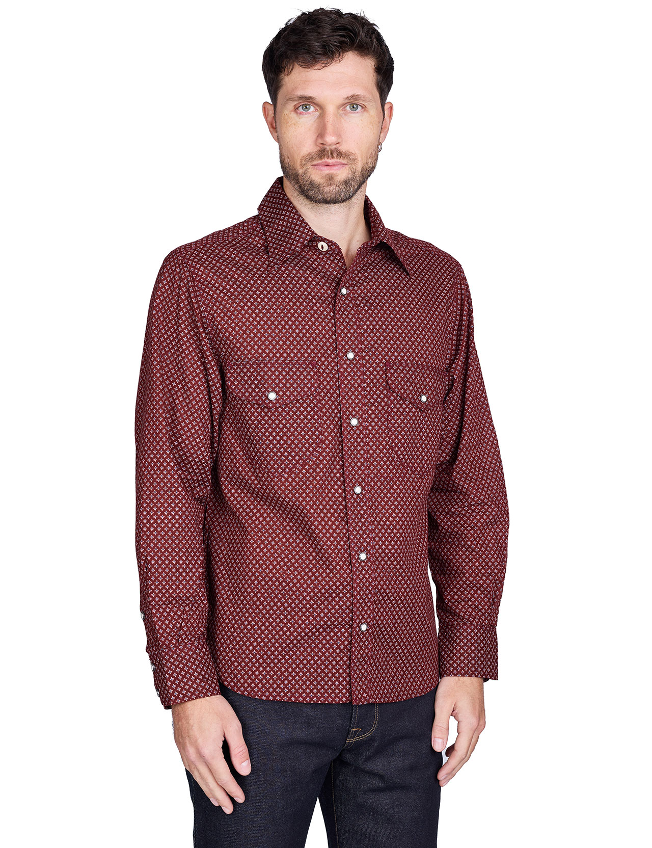 Freenote Cloth - Bodie Western Shirt - Oxblood