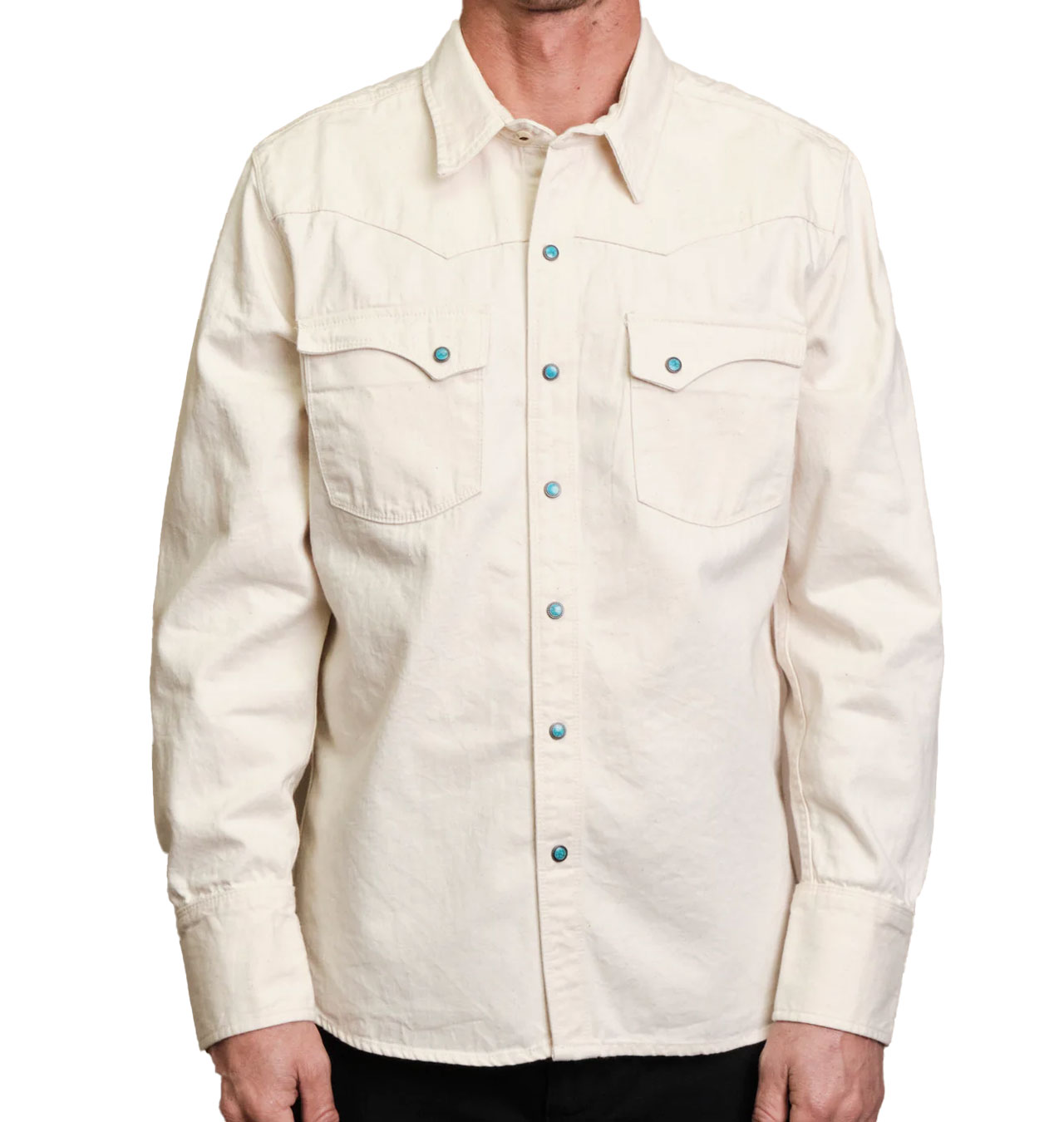 Freenote Cloth - Calico Western Denim Shirt - Albatross Denim | Sverig