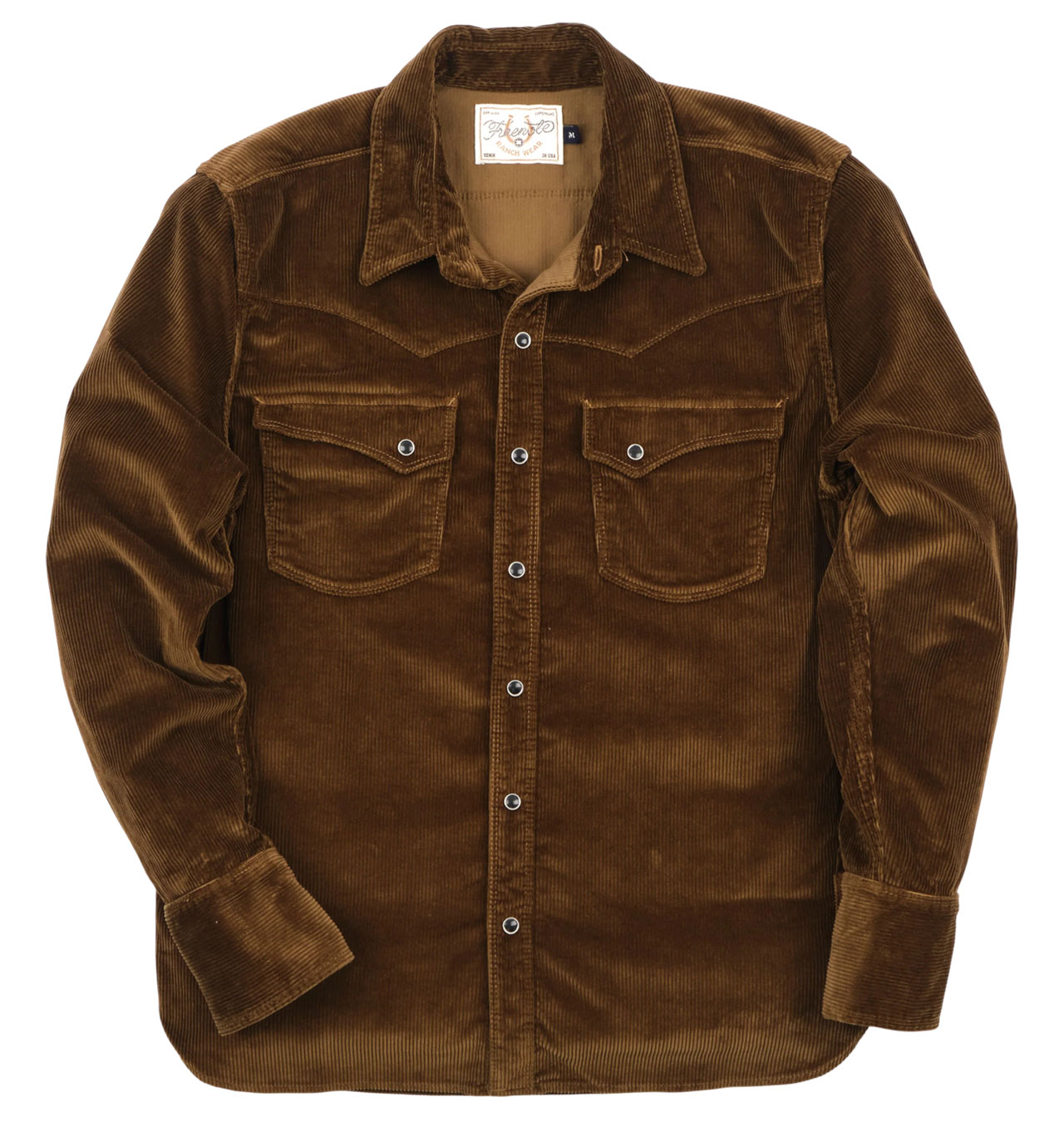 Freenote-Cloth---Calico-Western-Shirt---Gold-Corduroy