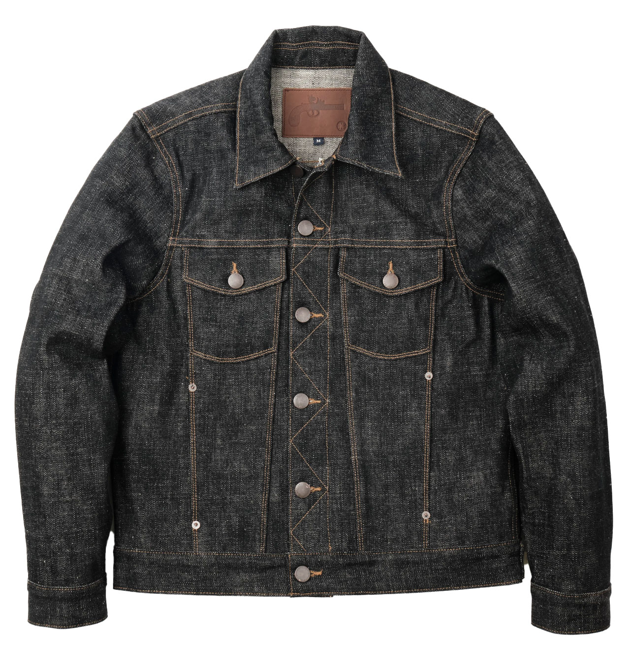 Freenote Cloth - Classic Denim Jacket Black White Slub Denim - 17oz