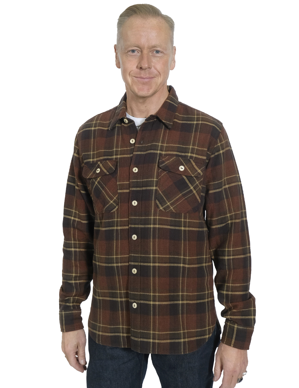 Freenote Cloth - Jepson Flannel Shirt - Rust Plaid 