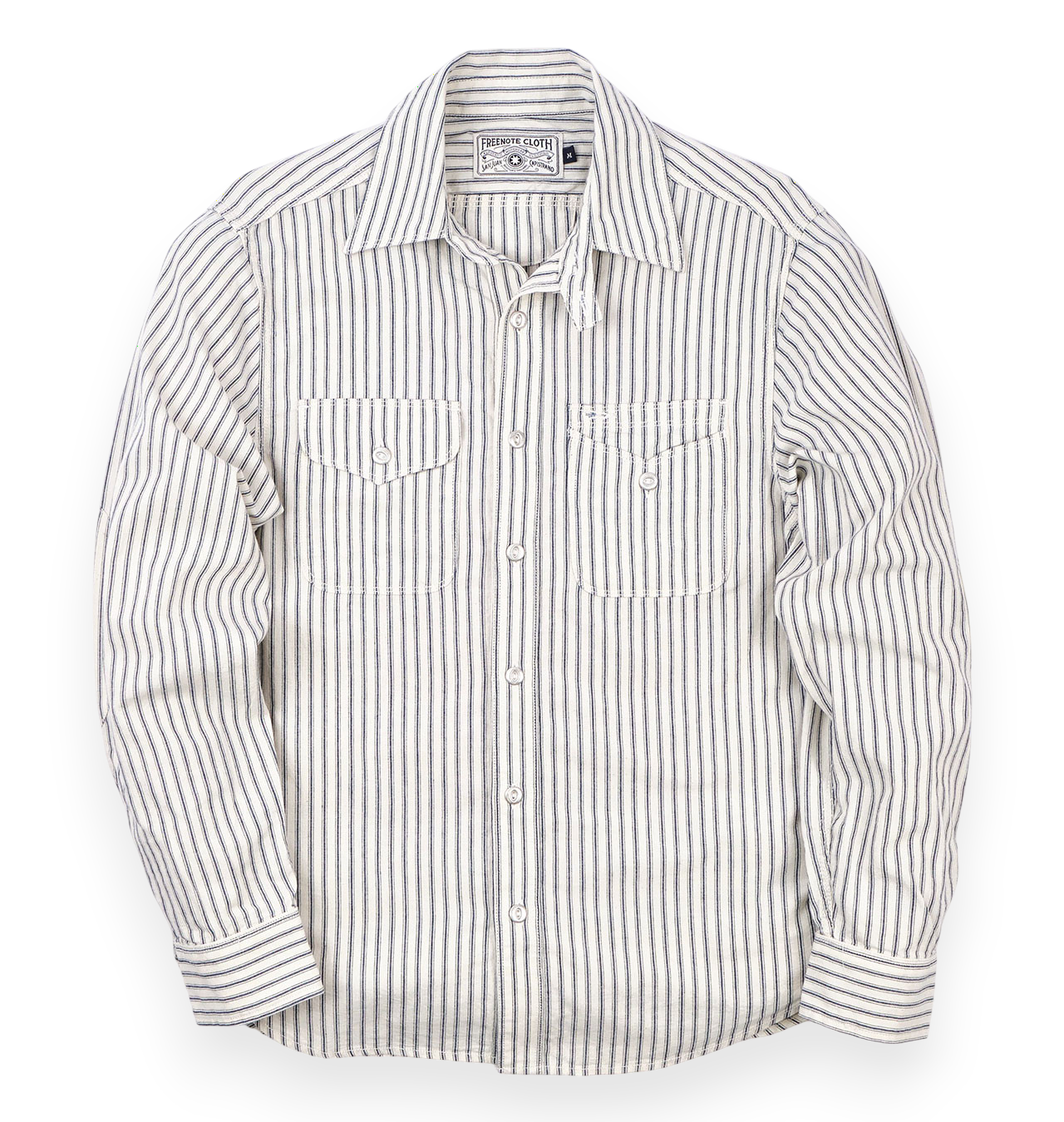 Freenote Cloth - Lambert Workwear Shirt - Cream Stripe
