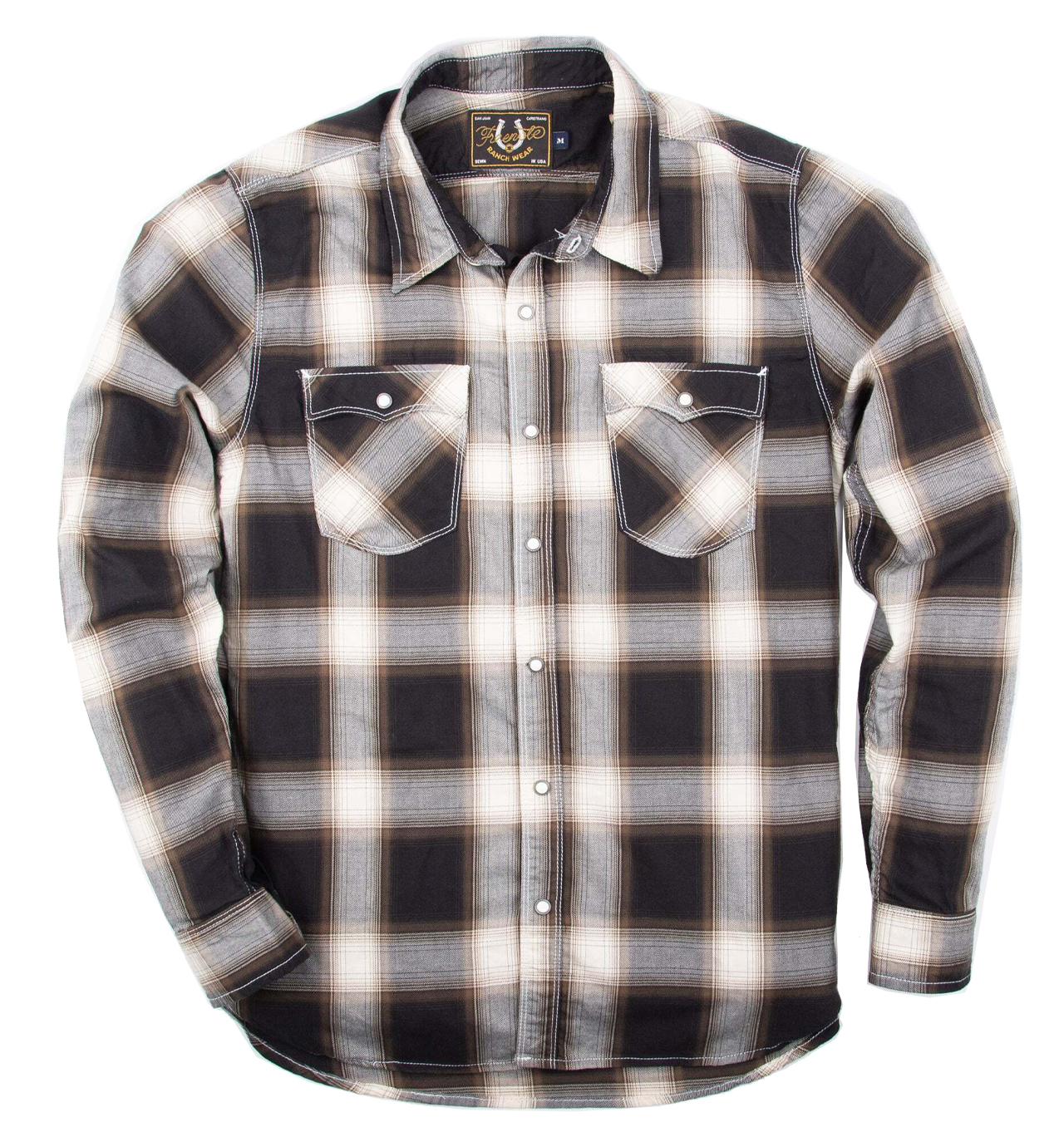 Freenote Cloth - Lancaster Plaid Shirt - Black Shadow
