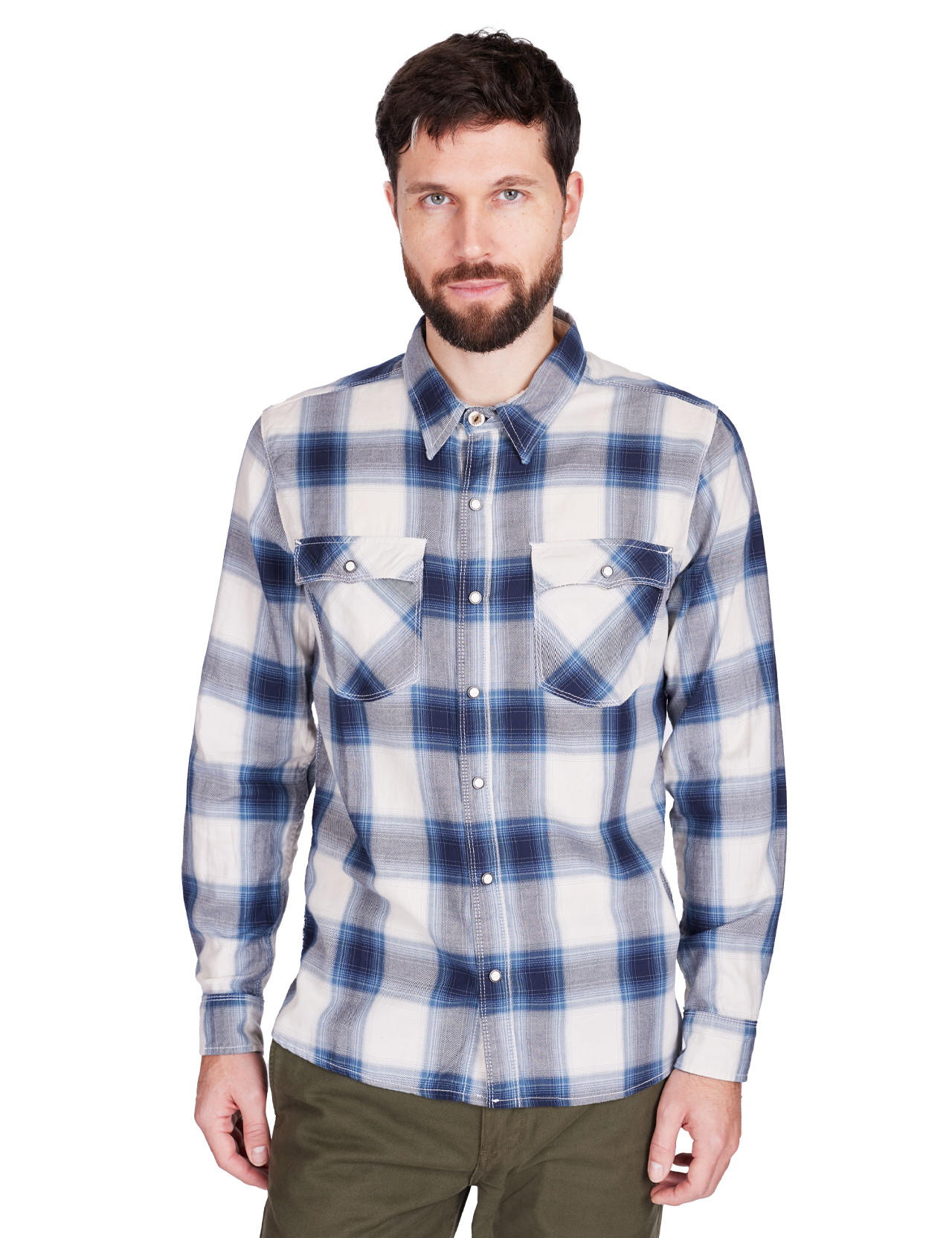 Freenote-Cloth---Lancaster-Plaid-Shirt---White-Shadow--1