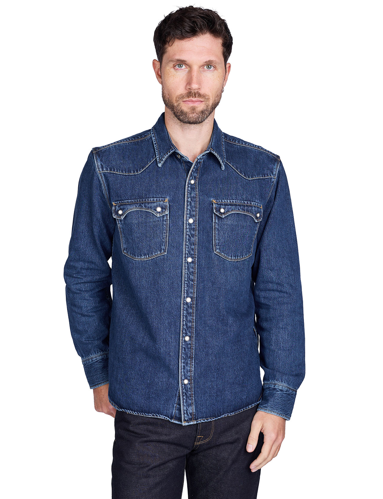 Freenote Cloth - Modern Western Shirt 11 oz - Washed Denim
