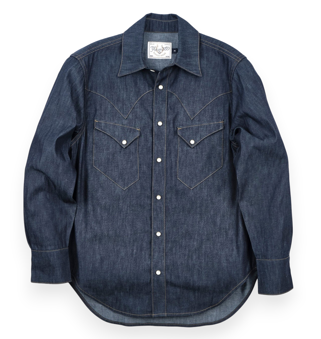 Freenote Cloth - Northfork Western Denim Shirt Rinsed Denim - 6oz