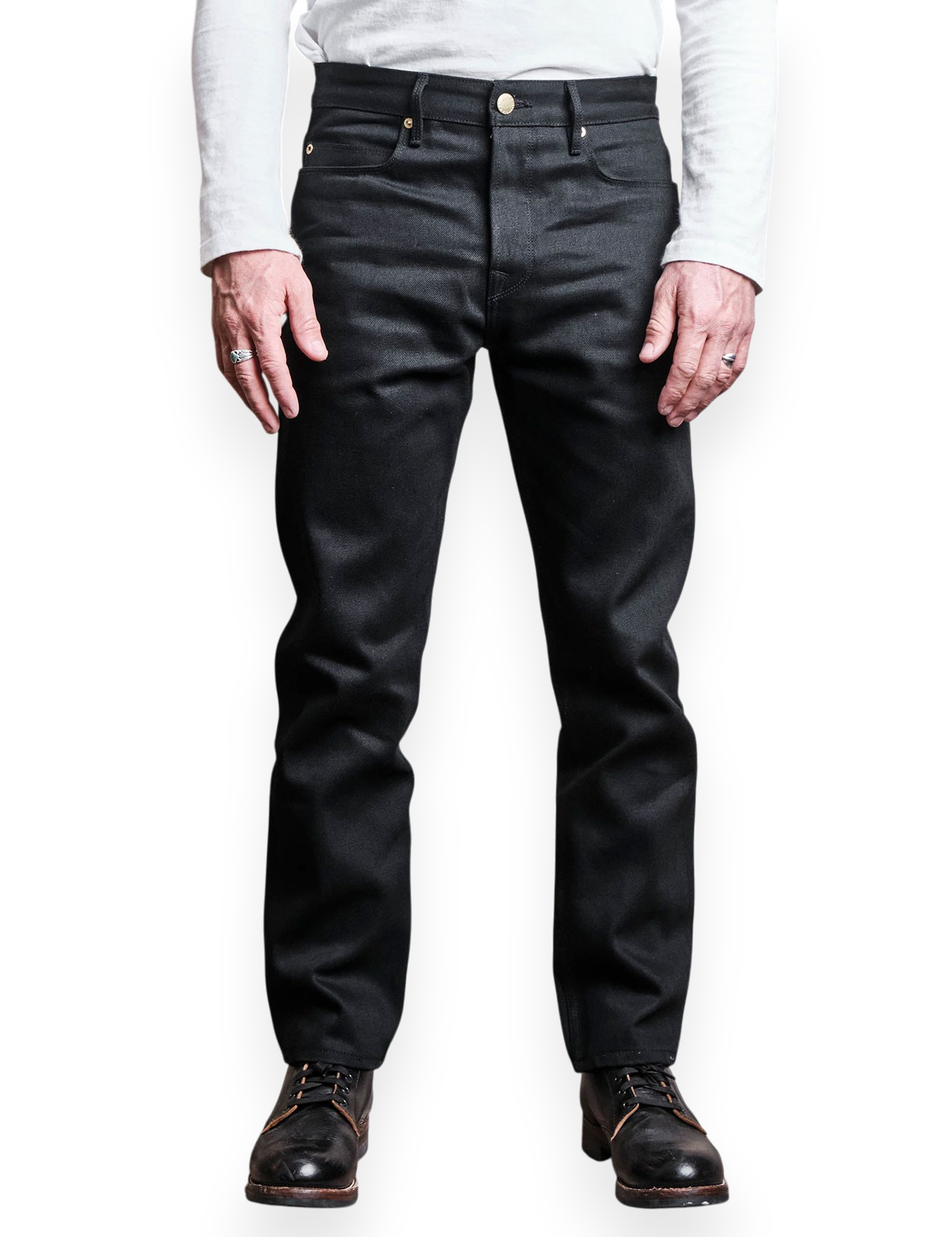 Freenote Cloth - Portola Classic Taper Denim Black Jeans - 15.75