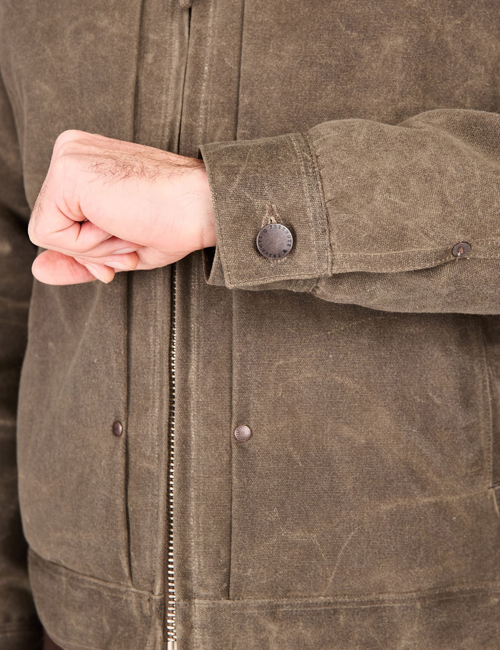 Freenote Cloth - RJ-2 Waxed Shearling Canvas Jacket 20 Ounce - Tobacco