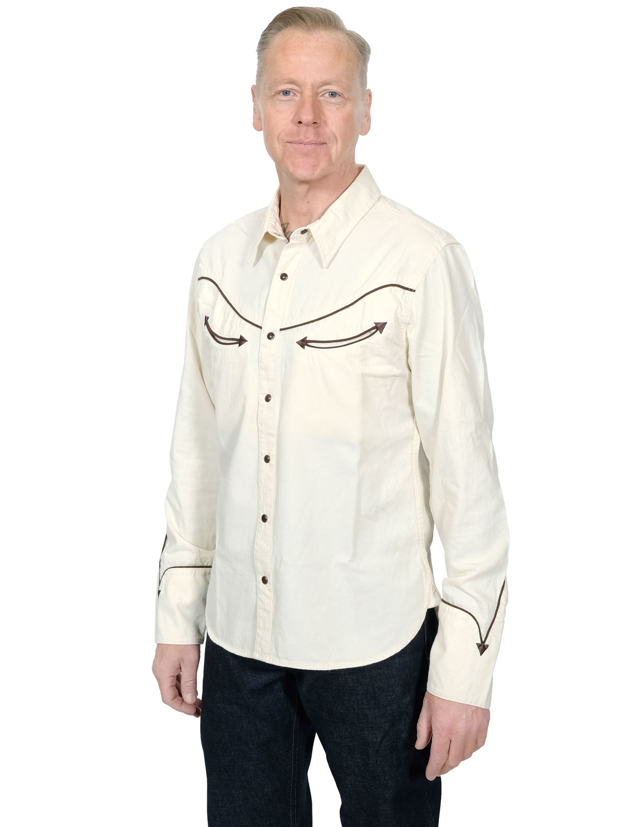 Freenote Cloth - Rambler Western Shirt - Cream