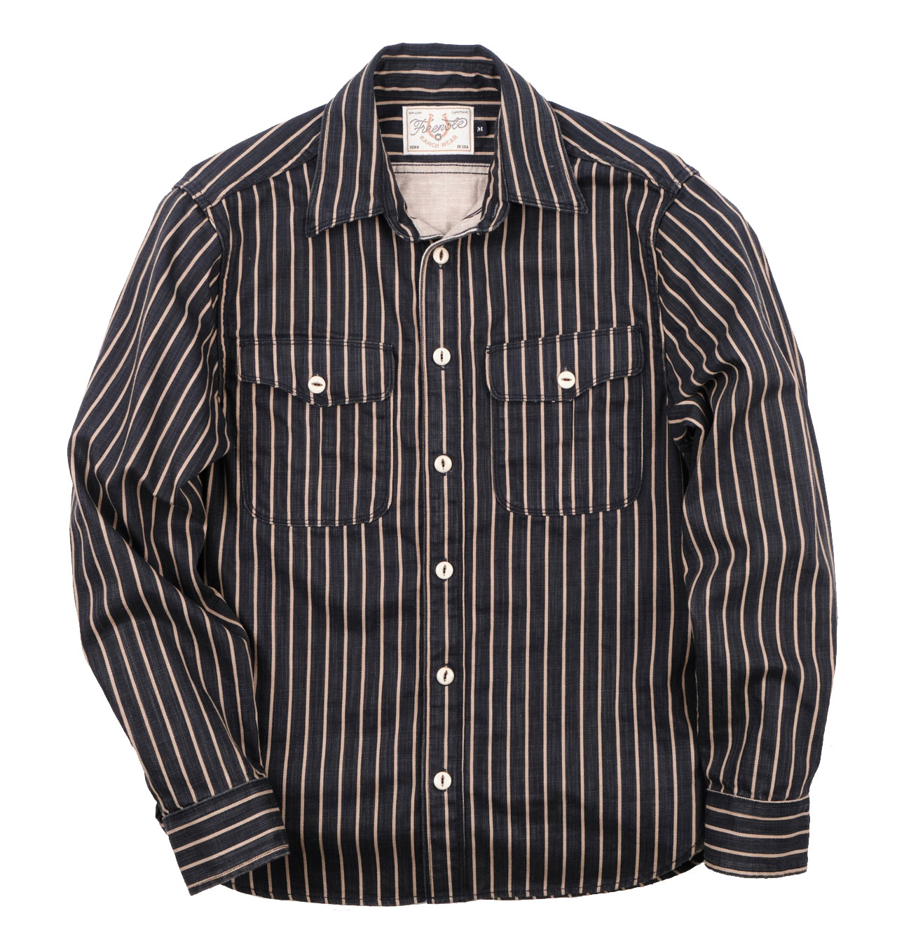 Freenote Cloth - Rancho Shirt - Navy Stripe