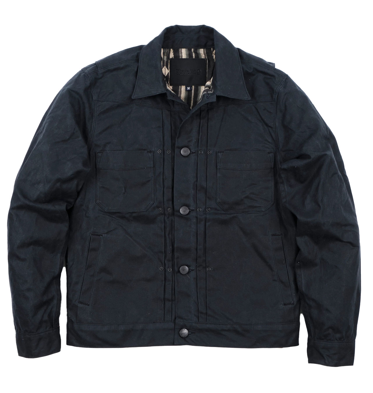 Freenote Cloth - Riders Jacket Waxed Canvas - Black