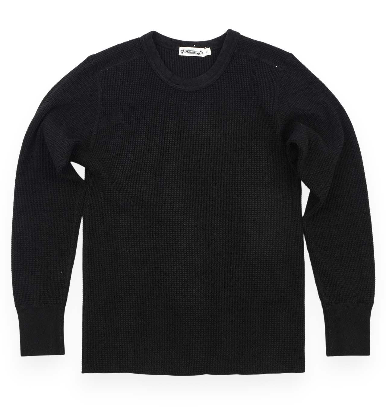 Freenote-Cloth---Thermal-Waffle-Knit-L-S---Black