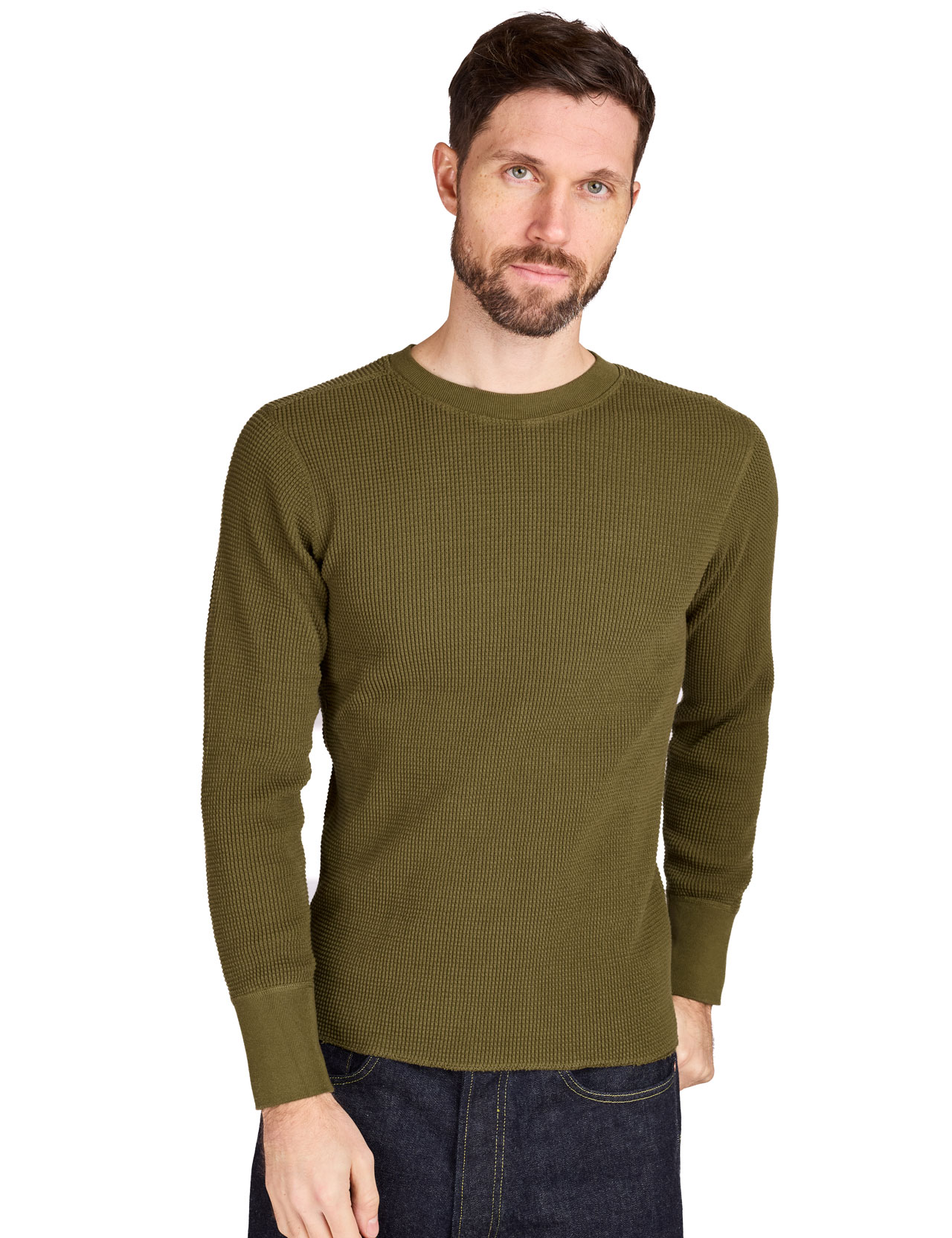 Freenote Cloth - Thermal Waffle Knit L/S - Cedar