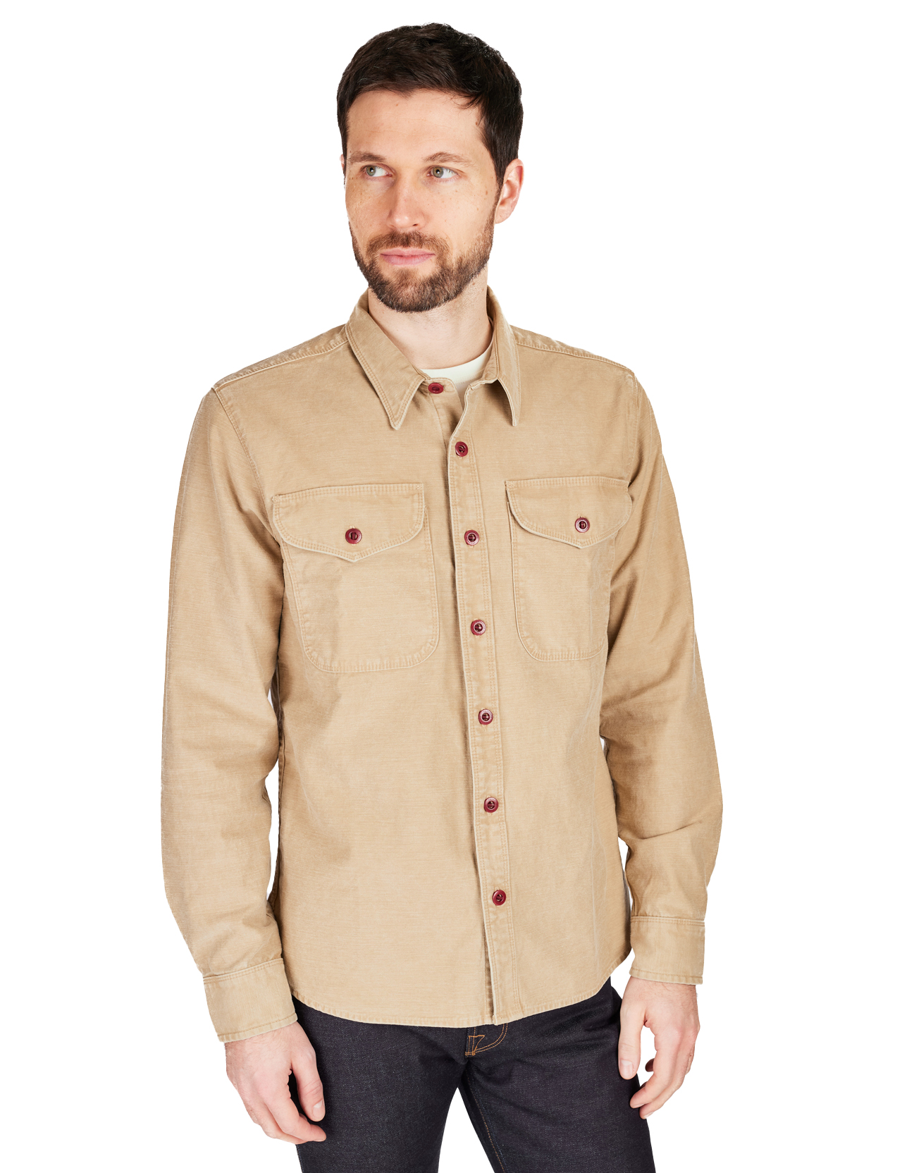 Freenote-Cloth---Utility-Light-Shirt---Khaki--1