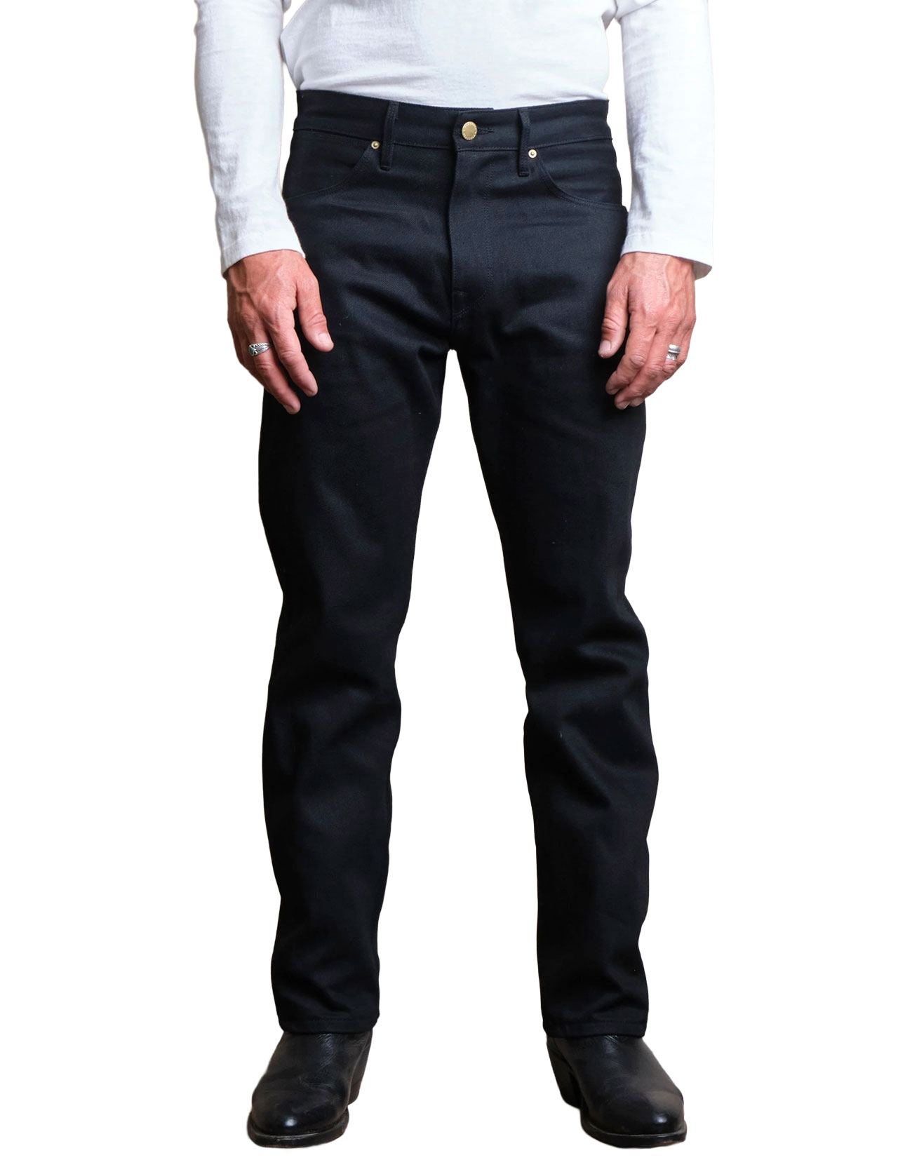 Freenote Cloth - Wilkes Denim Western Jeans Aces High - Black 14 oz