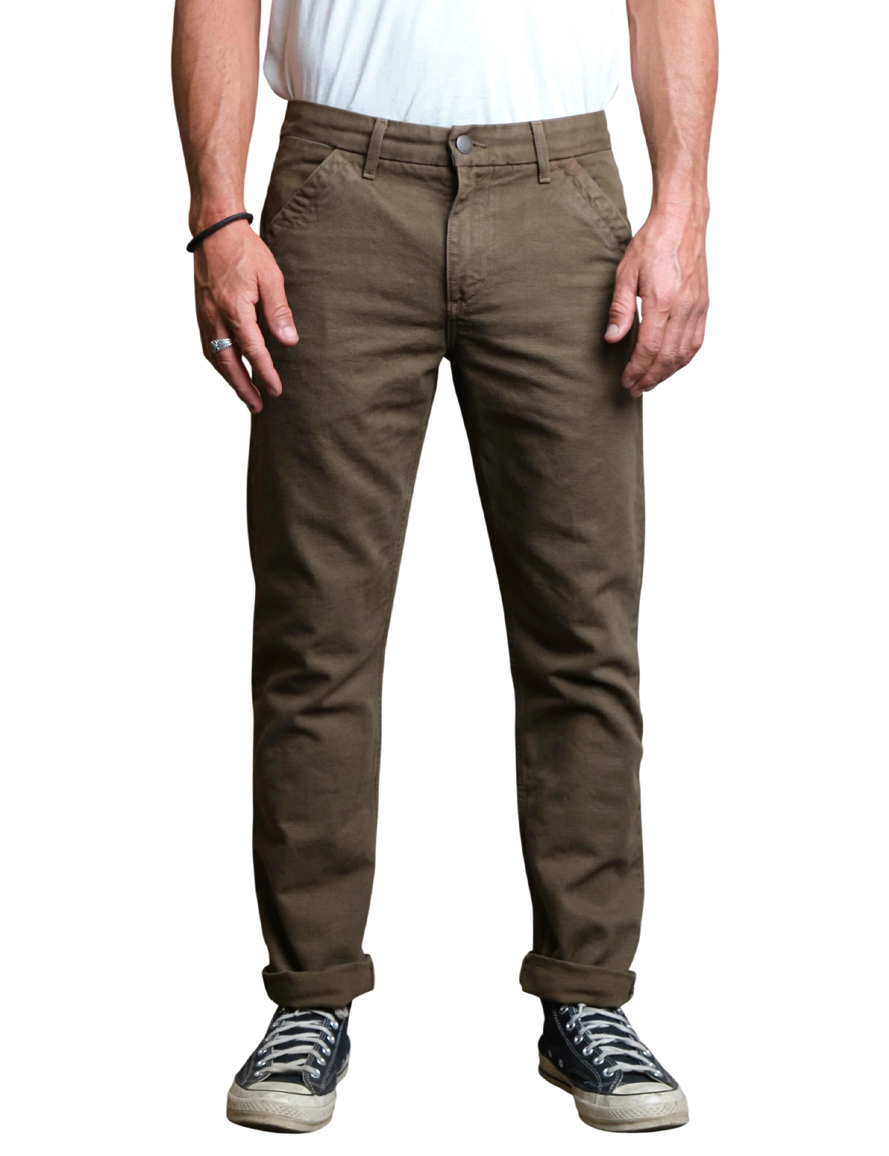 Freenote Cloth - Workers Chino Slim Straight 14 oz Slub - Army Green