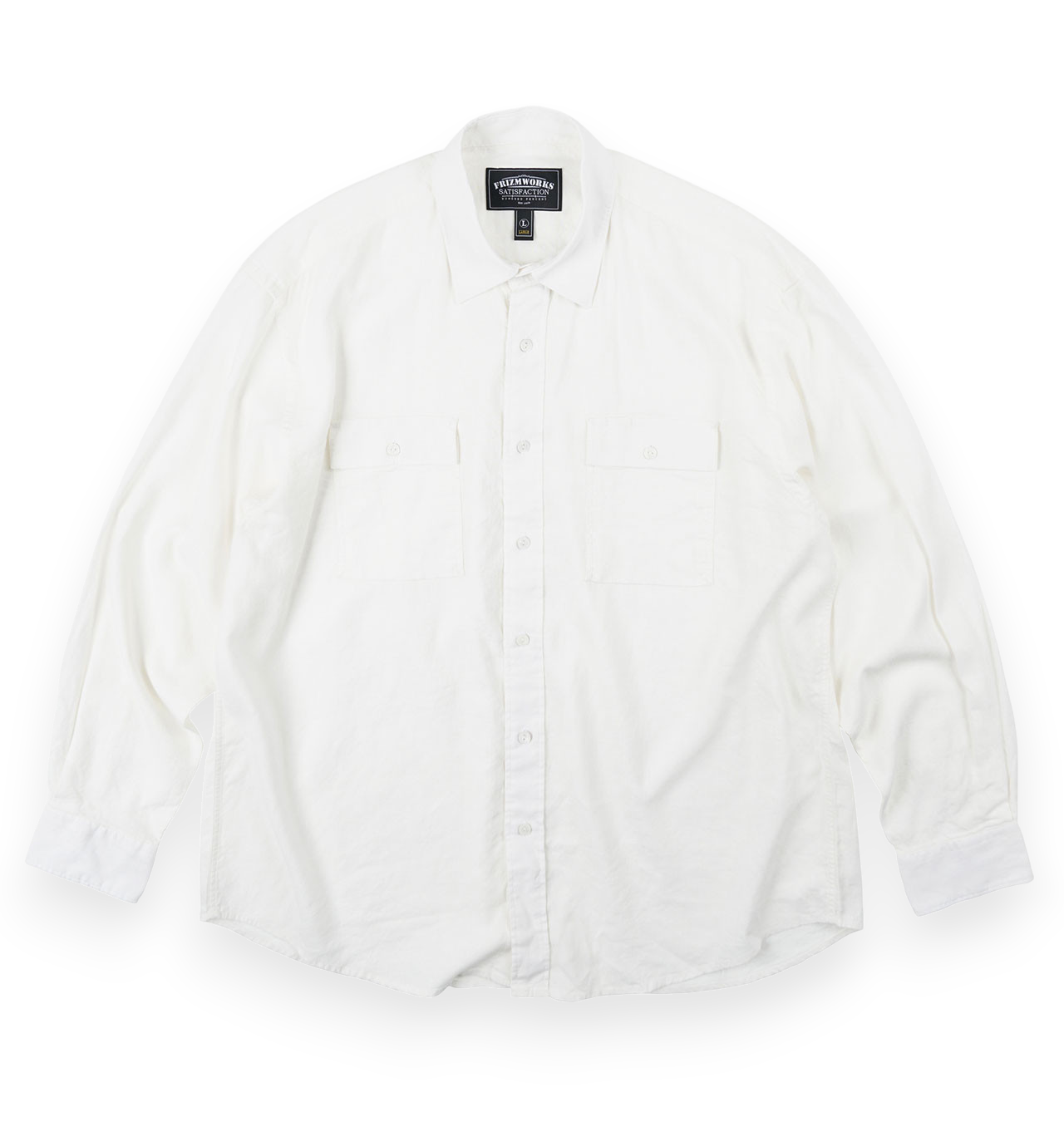 Frizmworks---Cigarette-Pocket-Linen-Rayon-Shirt---Ivory
