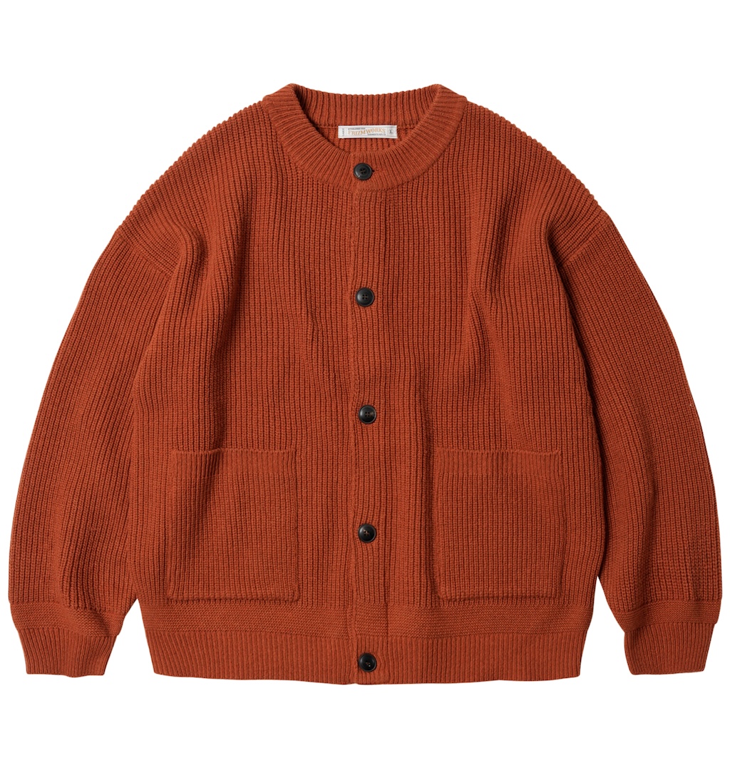 Frizmworks - Heavy Wool Round Cardigan - Brick