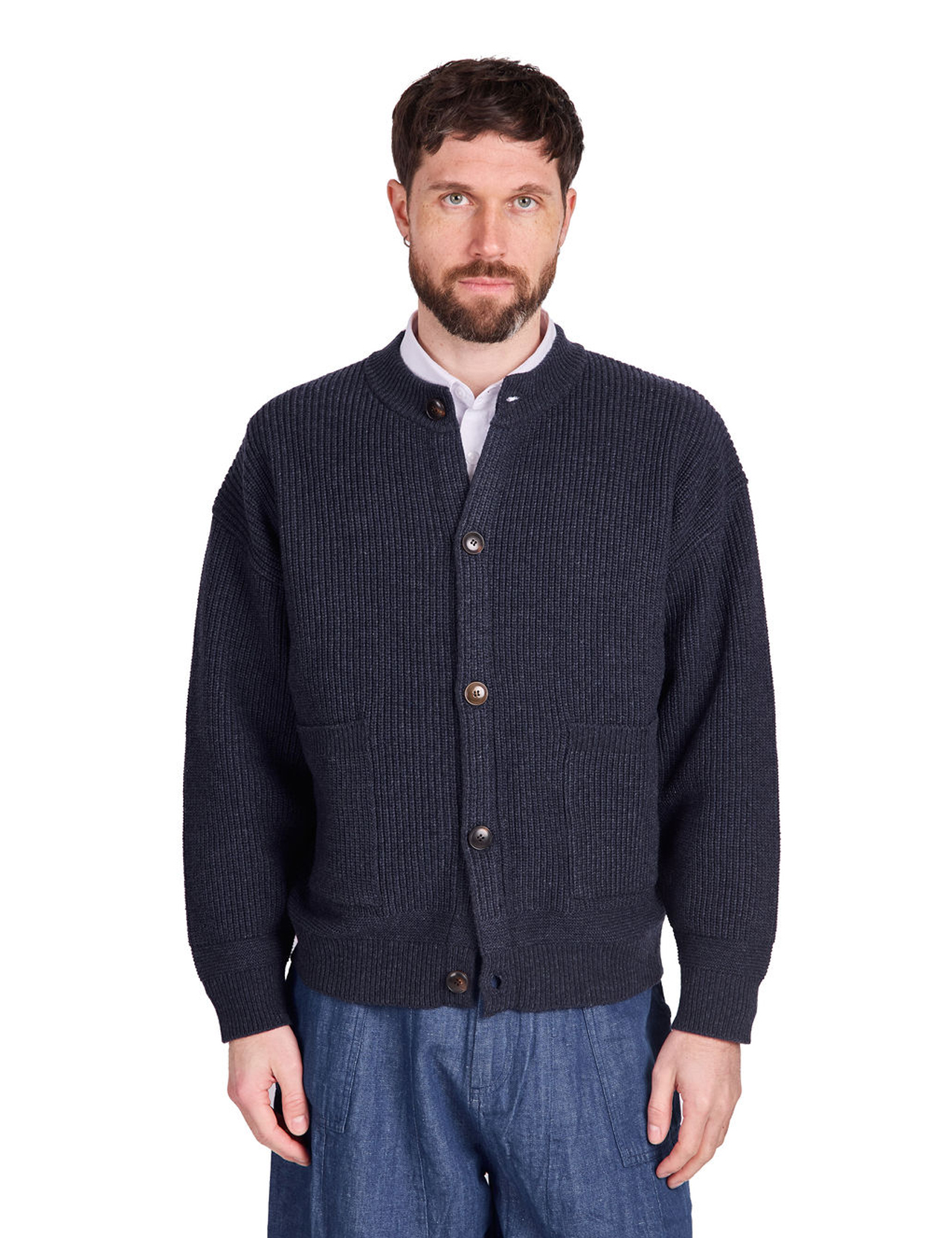 Frizmworks---Heavy-Wool-Round-Cardigan---Indigo--1
